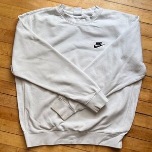 Nike Men's Classic White Crewneck Sweater
